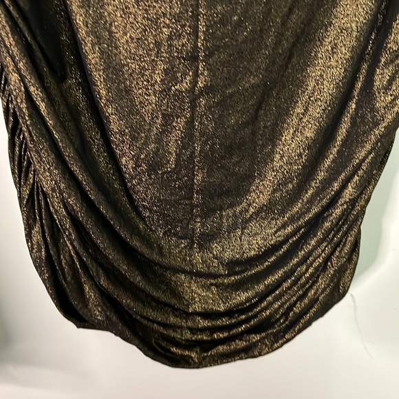 Torrid Gold Shine Shirred Bandage Mini Skirt Size 4 - Picture 7 of 12
